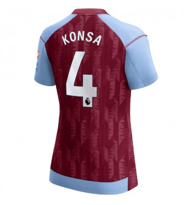 Aston Villa Ezri Konsa #4 Hemmatröja Dam 2023-24 Kortärmad